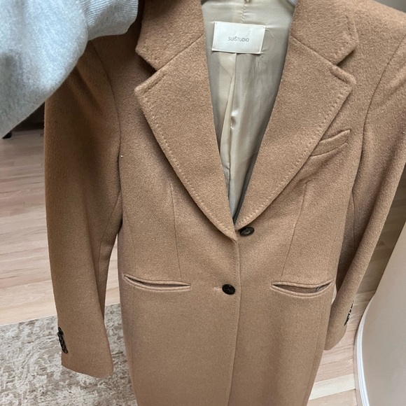 Camel Wool Blend Women's Coat - Picture 10 of 14